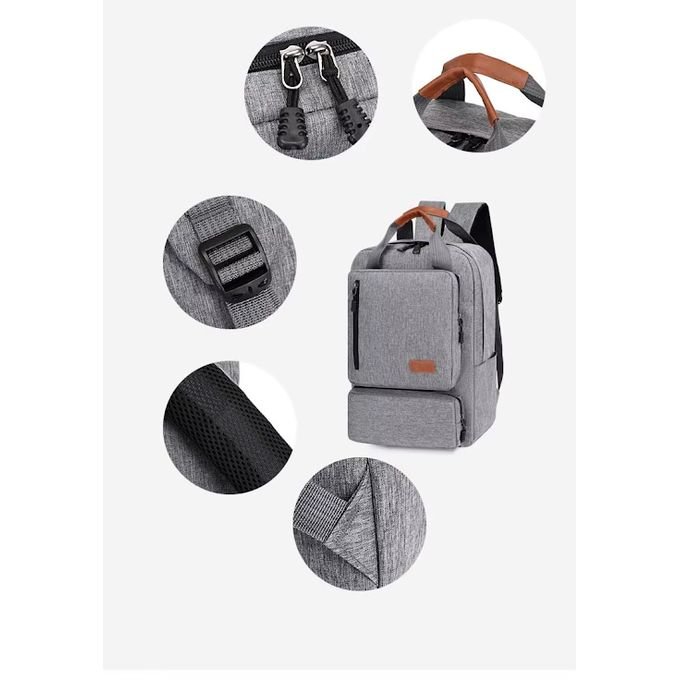 3 In 1 Backpack Set Multi-Functional For School/Work/Business Backpack – Grey