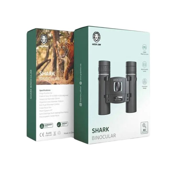 Black Green Lion Shark 8 x 21 Binoculars