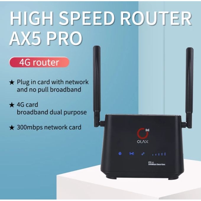 OLAX AX5 PRO Universal 4G LTE Router – Black Color