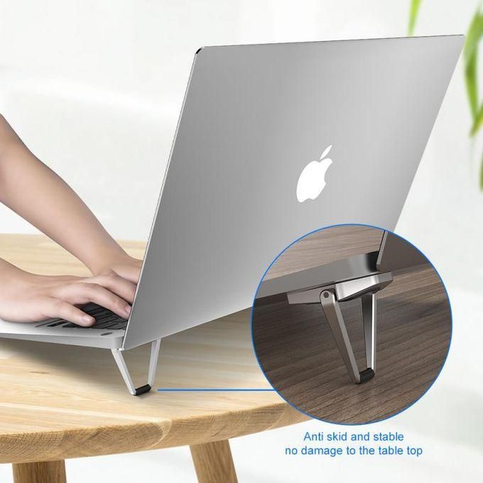 Silver Adjustable Foldable Metal Laptop Stand Holder