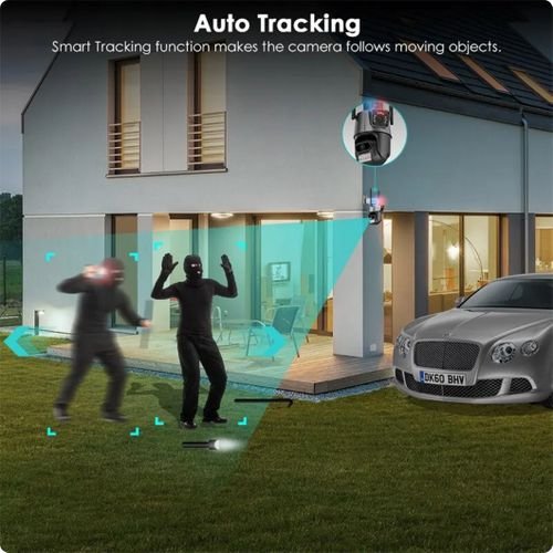 Buy Ptz 8MP 4K Wifi Dual Lens CCTV Security Camera HD IP Auto Tracking Camera Video Surveillance Camera in Kumasi