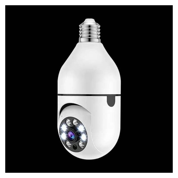 White 1080p Wireless Smart Bulb Camera