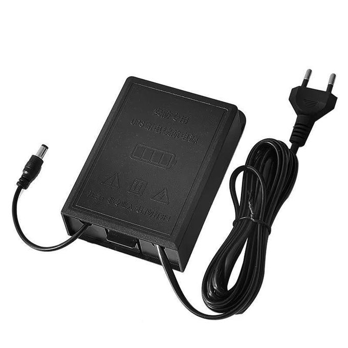 Compact UPS Battery Backup for CCTV Cameras and Routers – Black