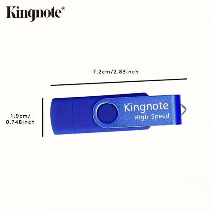 Kingnote 64GB High-Speed USB 3.0 Metal Flash Drive with OTG and Micro USB Type-C