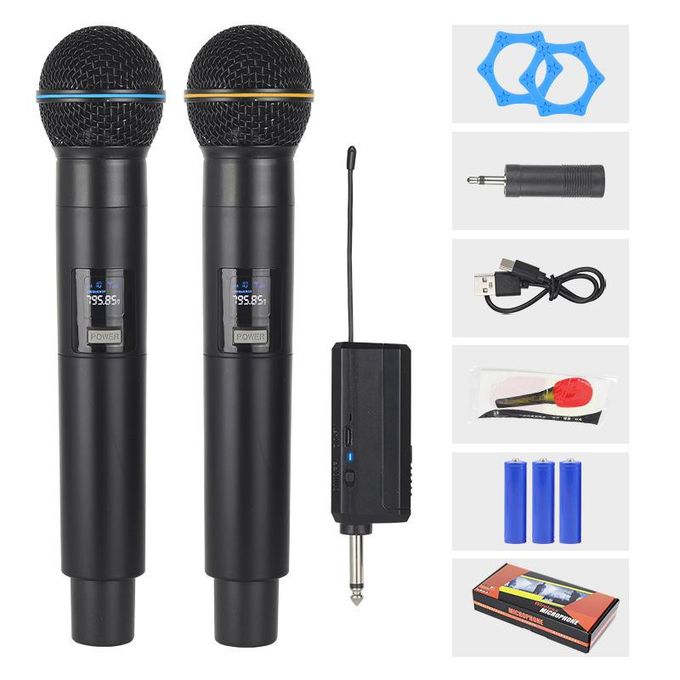 Rechargeable Wireless Microphone - 2 Handheld Microphones