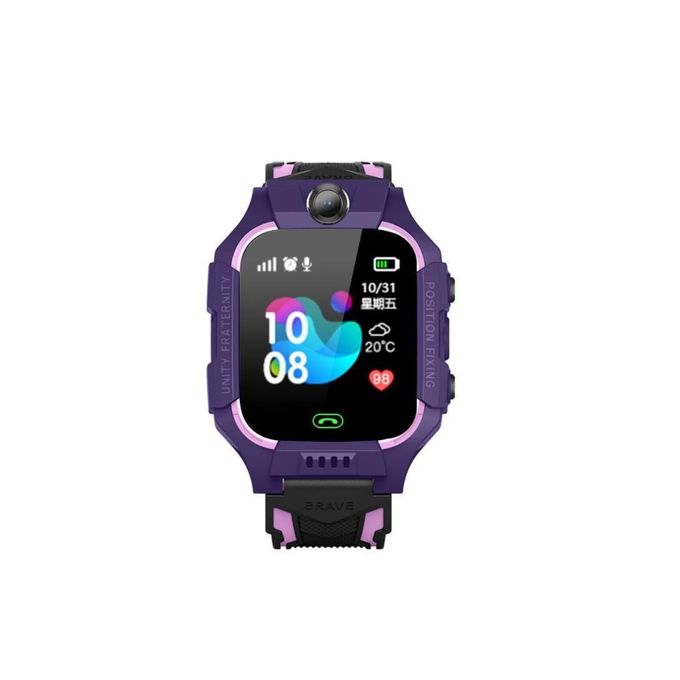 Q19 Kids Smart Watch with LBS Location Tracking, SOS Feature, Camera, and Voice Chat - Purple (Dimensions: L9.4 x W1.7 x T0.6 inches)