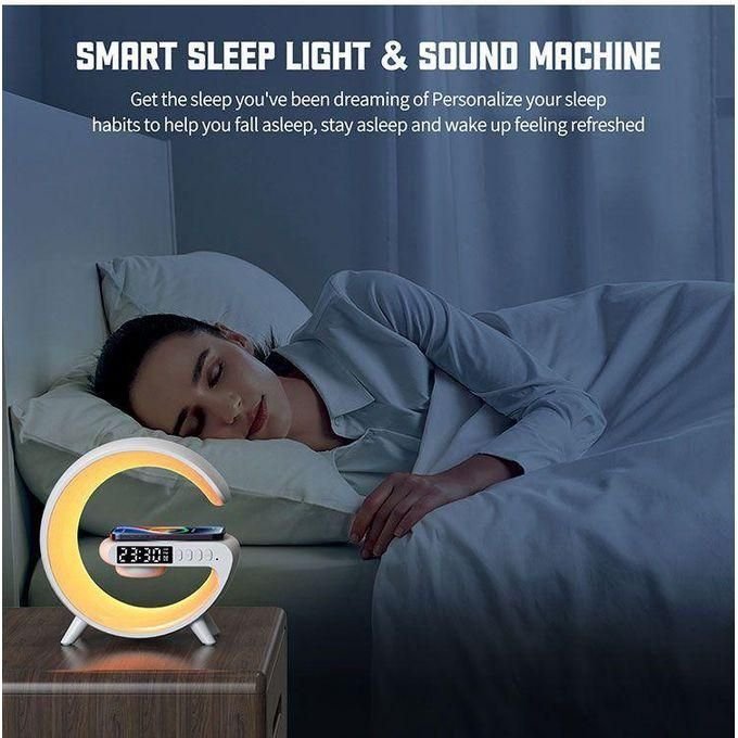 DIY Night Light Wireless Bluetooth Speaker with Wireless Charging and Digital Alarm Clock – 10 Lighting Modes in kumasi — product view 2