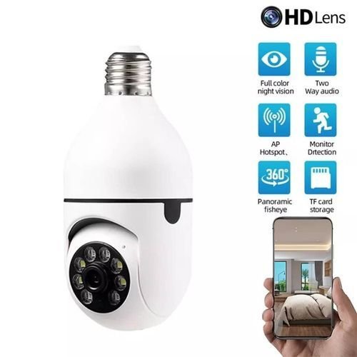 Buy Digital CCTV WI-FI Bulb with PTZ Smart Camera – White in Kumasi