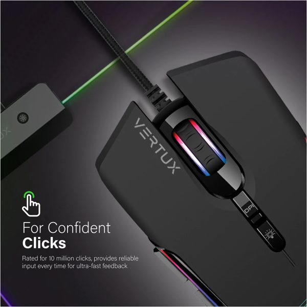 Vertux Ultra-Lightweight Wired Gaming Mouse