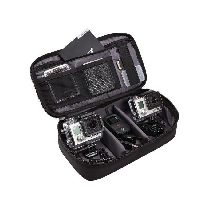 Case Logic Memento Action Camera Organizer for Up to 3 GoPro Cameras, MGC101 – Black