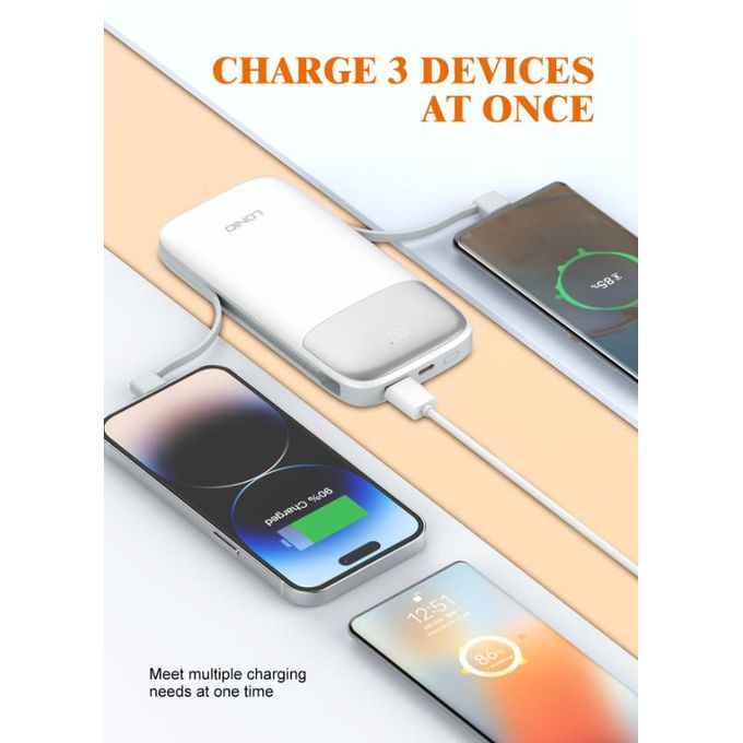 Gray 20000mAh Power Bank PQ19/PQ20 with 22.5W Fast Charging