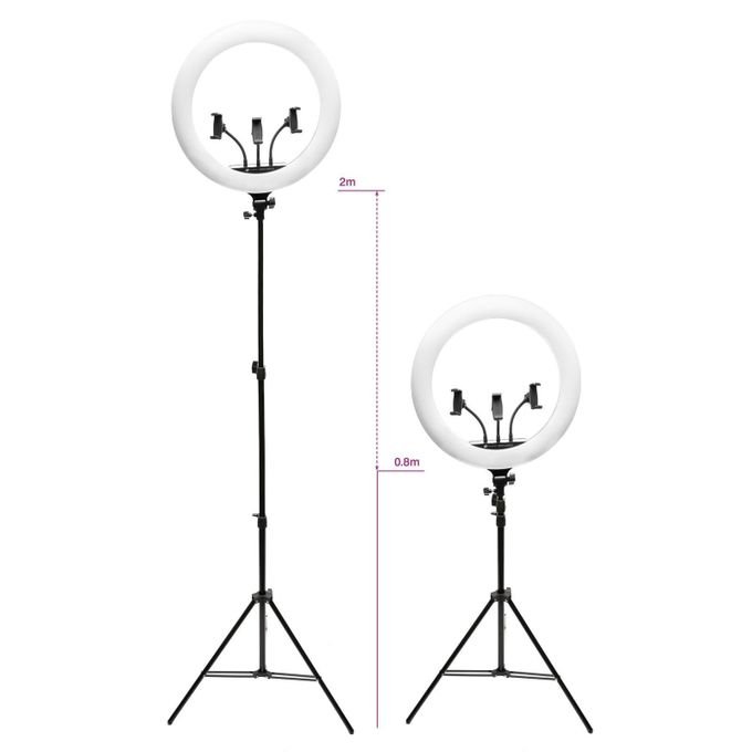 18-Inch LED Ring Light Kit for Professionals – Light Up Every Shot with Flair and Accuracy!