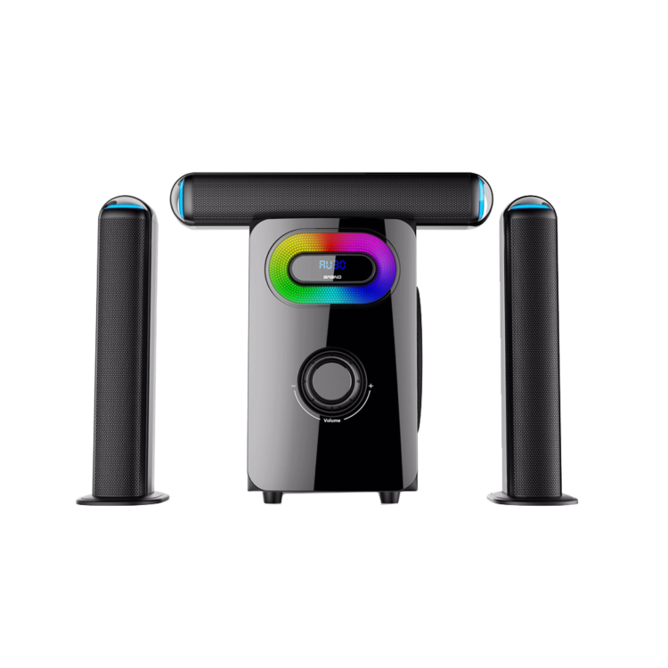 Asano 3.1 Channel Home Theater System | Bluetooth Audio Speaker System with Multimedia Functionality, 8-inch Speaker, Enhanced Bass, FM Radio, USB Port, LED Digital Display, and…
