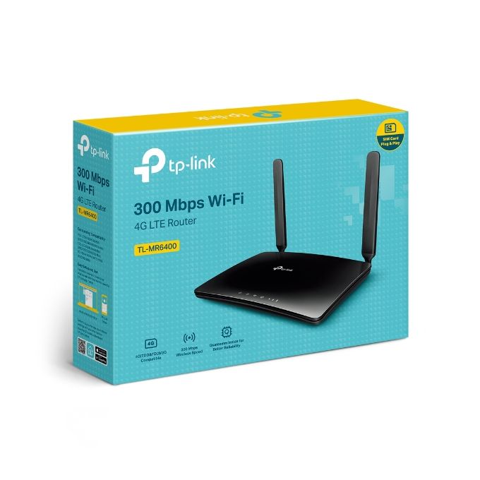 TP-Link 4G LTE Router – 300 Mbps Wireless N – Black
