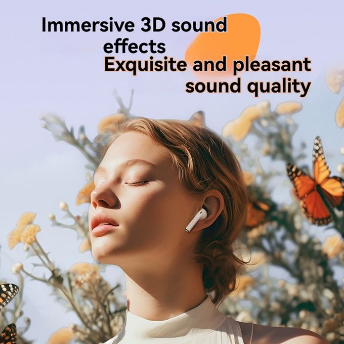Bluetooth Wireless Earbuds with ENC Noise-Cancelling for Calls