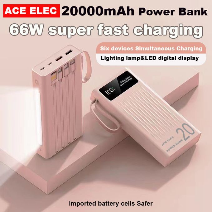 Ace Elec 66W Power Bank 20000mAh Portable Ultra-Fast Charger