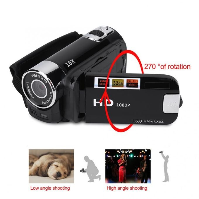 720P Digital Camcorder with Rotating Screen and Night Vision Shooting in kumasi