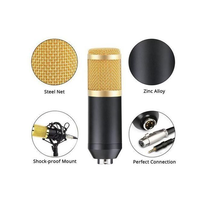 V8 Gold Professional Studio Condenser Microphone Sound Card by Genetic