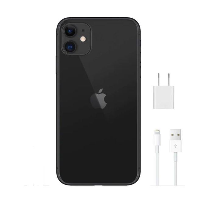 Apple iPhone 11 – 6.1-inch Display, 64GB Storage, 4GB RAM, 12MP Rear and Front Cameras, 3110 mAh Battery – Black