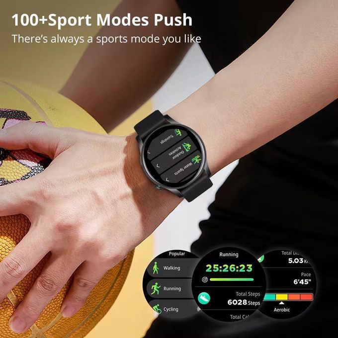 Colmi V73 Smartwatch with 1.43-Inch AMOLED Display – Pink