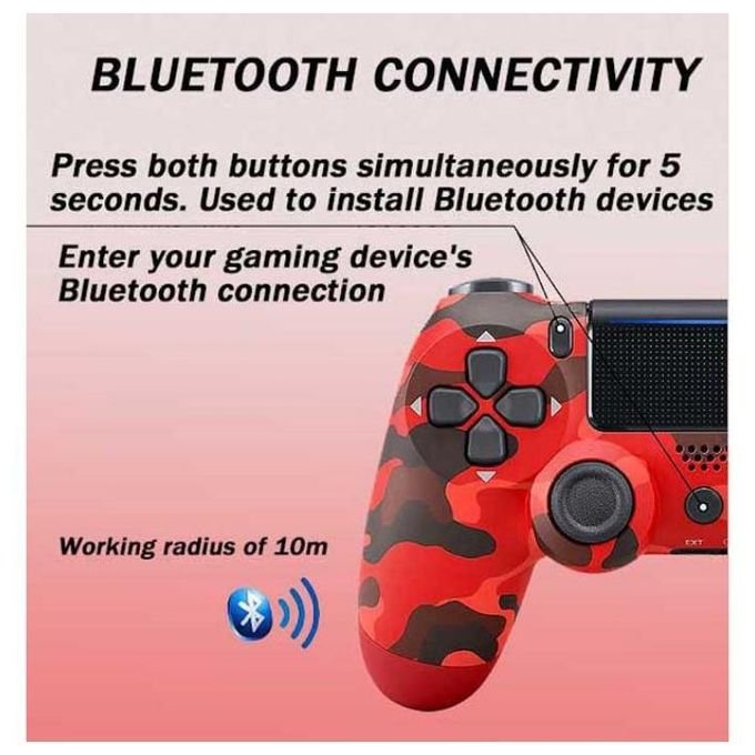 Red Bluetooth GamePad for PS4 in kumasi