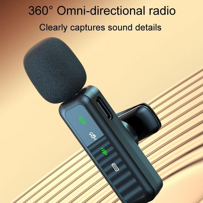H65 Dual Mic 3-in-1 Wireless Lavalier Microphone for Outdoor Broadcasting, Noise-Canceling Sports Camera Microphone — product view 3