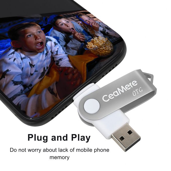 CeaMere 128GB OTG Micro USB Flash Drive for Smartphones, Laptops, and Tablets — product view 4
