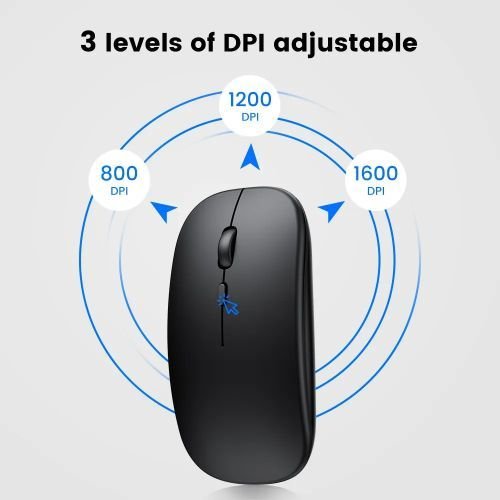 Buy 2.4G Optical Wireless Rechargeable Slim Mouse – Black in Kumasi