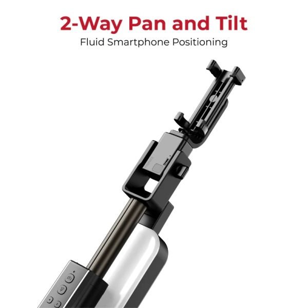 Promate Selfie Monopod Stand with Remote Controlled 360degree Rotation & LED Light