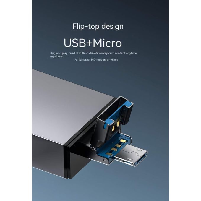 6-in-1 USB 3.0 Type-C OTG SD/TF/U Aluminum Multi-Function Adapter