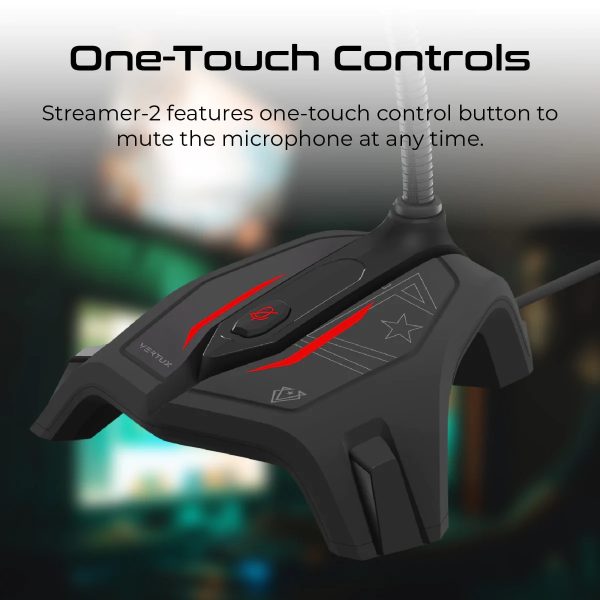 Vertux Multi-Directional Gaming Microphone with Distortion-Free Sound