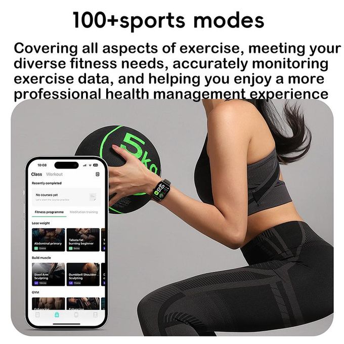 RichRipple GS77 Plus Smartwatch with Bluetooth Calling, 2.01-Inch Display, Health Monitoring, and IP68 Rating
