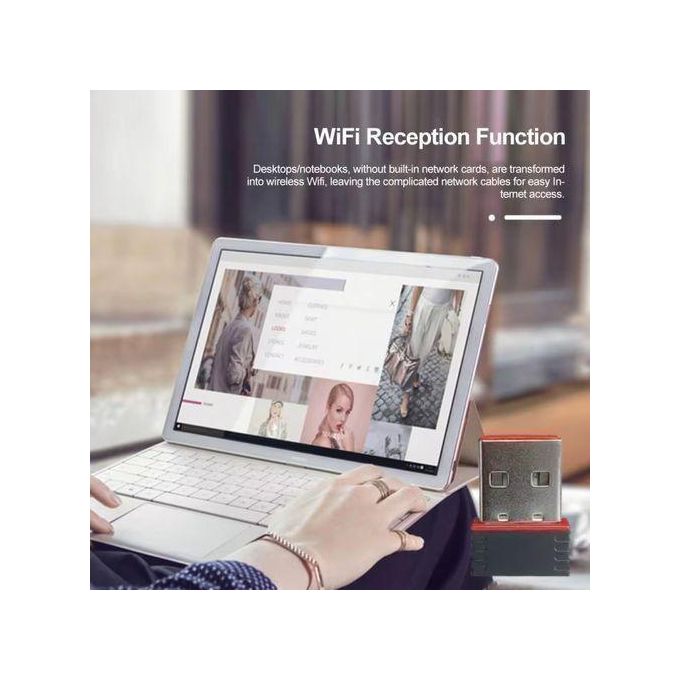 150Mbps Mini USB Wireless Wi-Fi Adapter – 802.11b/g/n RTL8188 Network Card for PC and Desktop