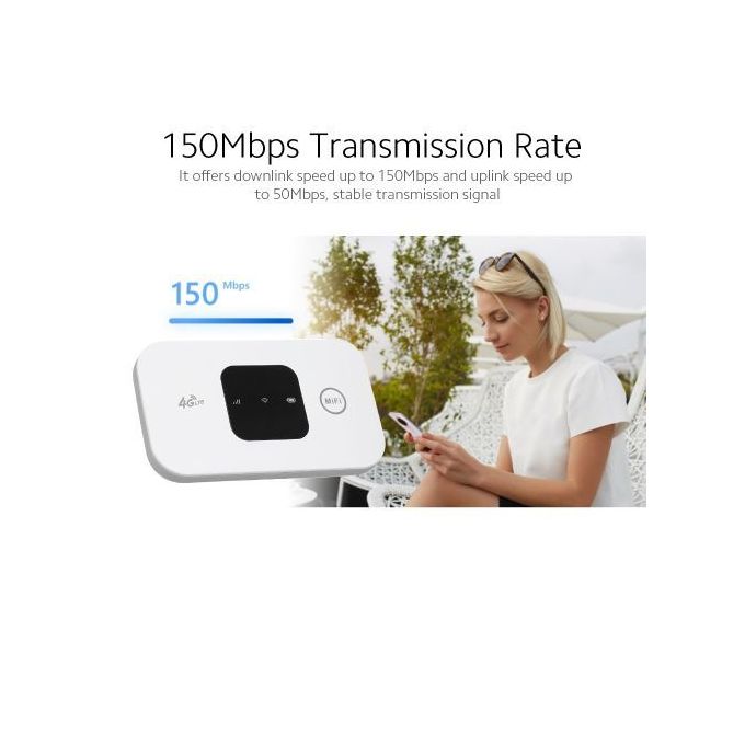 Portable 4G LTE Mobile WiFi Hotspot MiFi with SIM Card Slot – 150Mbps Speed
