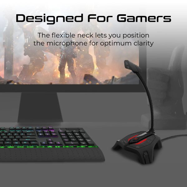 Vertux Multi-Directional Gaming Microphone with Distortion-Free Sound