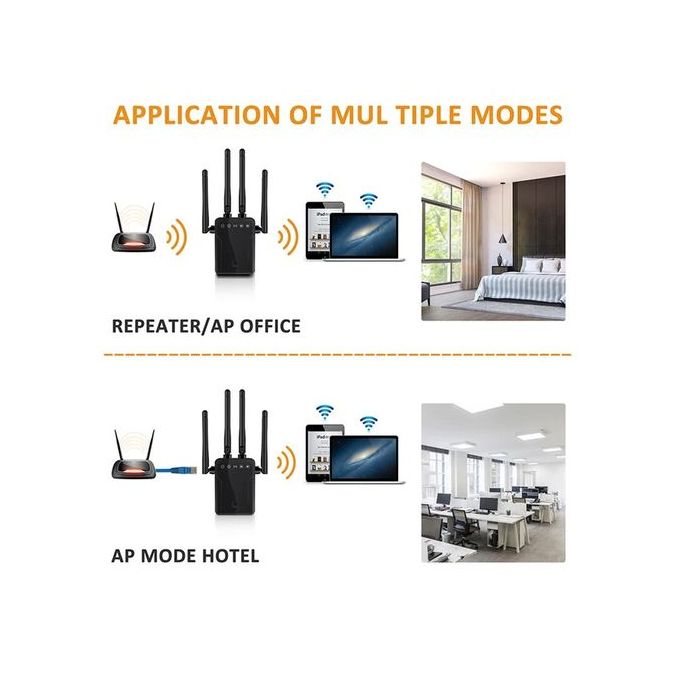 2.4G 300Mbps Wireless WiFi Repeater – WiFi Signal Booster with 4 Antennas — product view 5