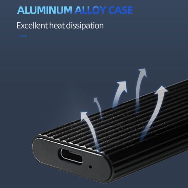 Buy Dual Protocol M2 NVMe/NGFF SATA SSD Case 10Gbps HDD Box M.2 NVME SSD to USB 3.1 Enclosure Type-A to Type-C Cable for M.2 SSD in Kumasi — product view 4