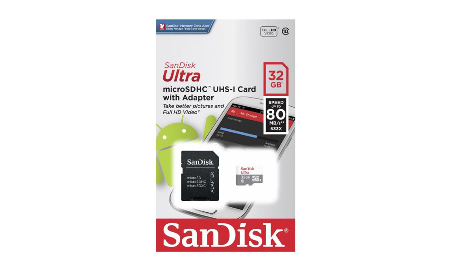 32GB Micro SD Card by Sandisk