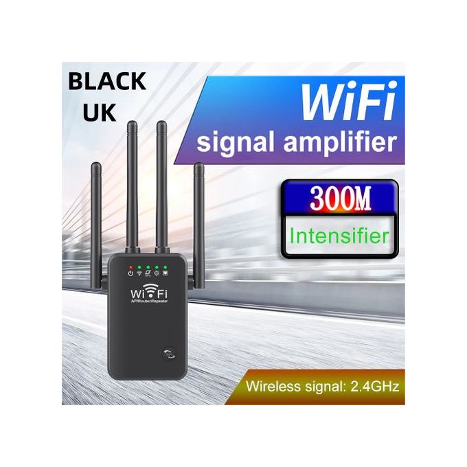 300Mbps 2.4G WiFi Range Extender – Signal Booster with Ethernet/LAN Port and 4 Antennas — product view 2