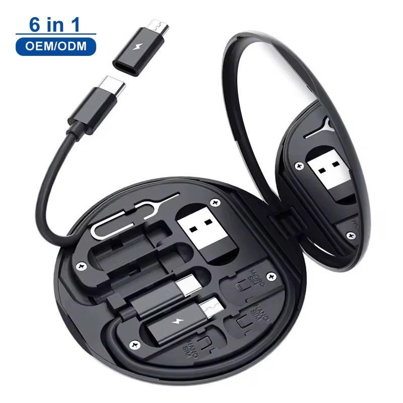 Buy Multifunction 60W Type C To Micro USB To Lightning Fast Charging Adapter Data Cable Kit for iPhone Samsung OTG Data Cable Set in Kumasi — product view 2