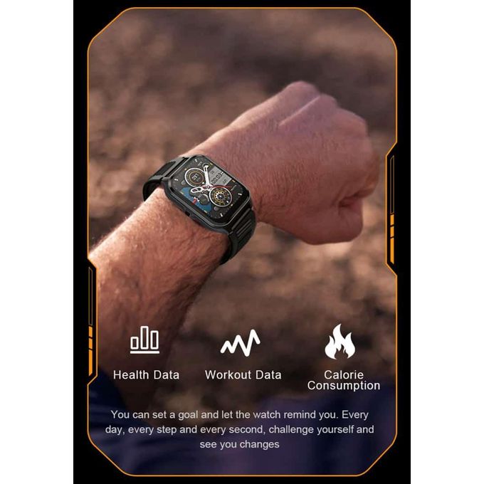 Colmi New 1.9-Inch Outdoor Smartwatch with Calling Feature, IP68 Waterproof, Black