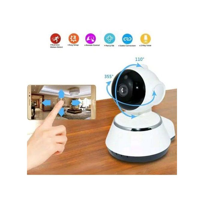 V380 HD 1080p WiFi IP Camera with App Control – White — product view 2