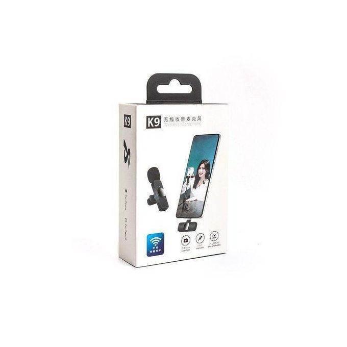K9 Dual Wireless Lapel Microphone Set – Black