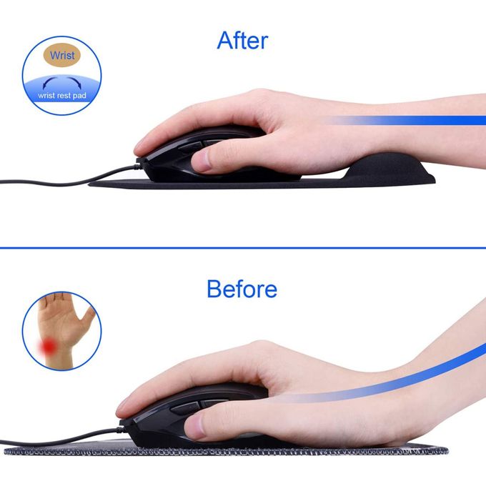 Ergonomic Mouse Pads Featuring Comfortable Cooling Gel Wrist Support
