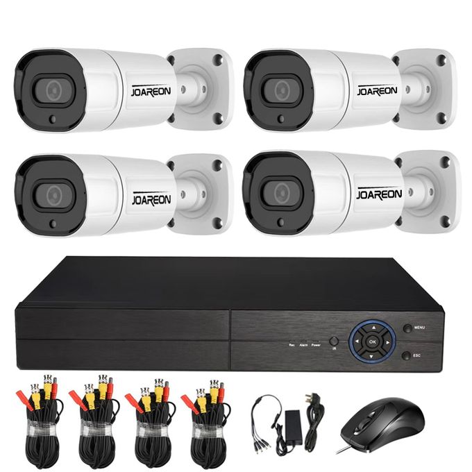 4-Channel Waterproof CCTV Security Camera - Available in Black and White