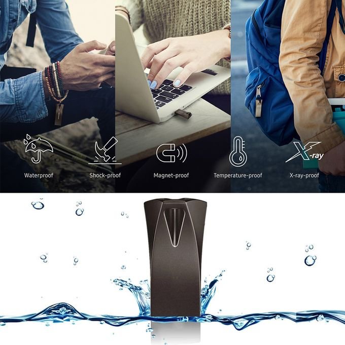 128GB Black Metallic USB 3.1 Flash Drive – Includes Free OTG Adapter & Compatibility with Android and Type-C in kumasi