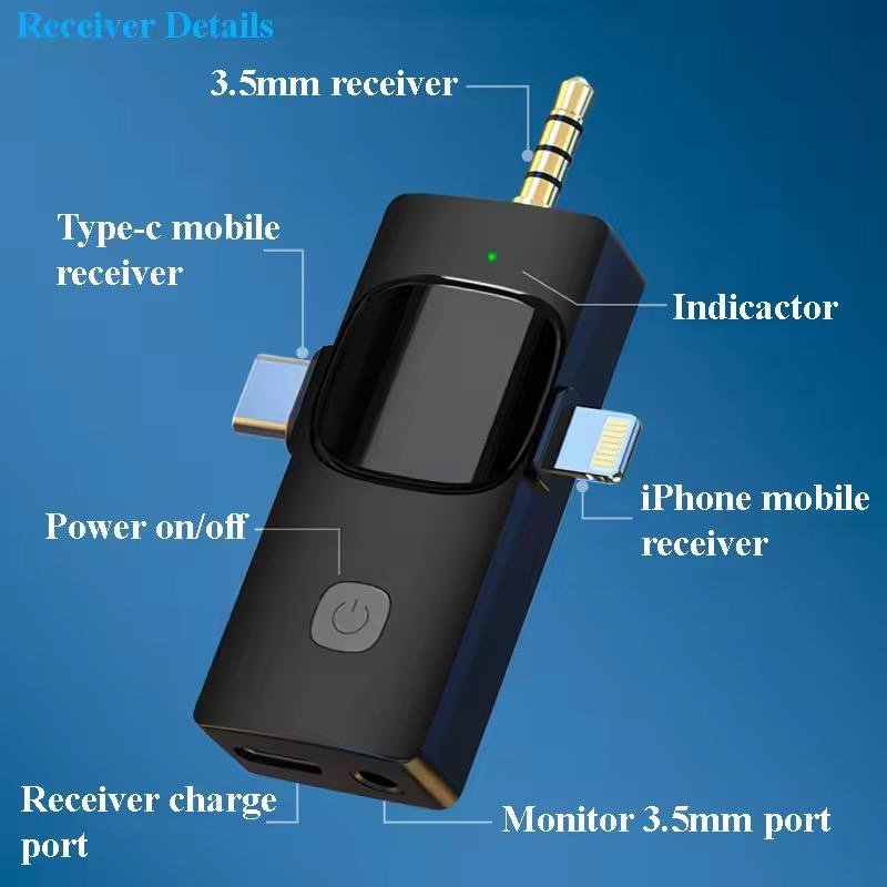 Buy Plug and play wireless lavalier microphone, suitable for video, recording, live broadcast, vlogging, interview wireless microphone K9 in Kumasi