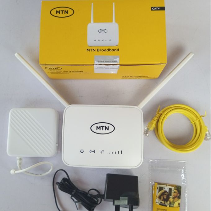 ZTE MTN 4G Universal Cat 4 Router with 1 LAN Port - Ideal for Home and Business Use (COMPATIBLE WITH ALL NETWORKS) - WHITE