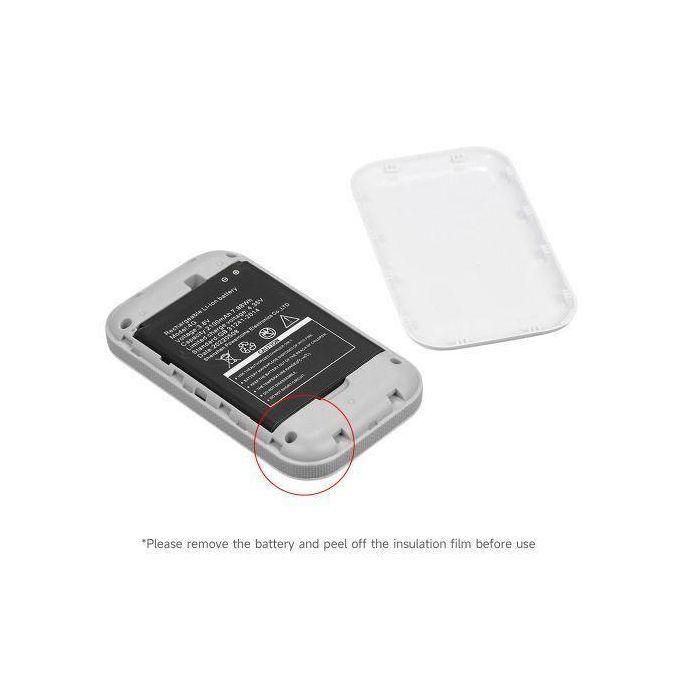 Portable Mobile MiFi 4G LTE WiFi Hotspot 150Mbps with SIM Card Slot (MF800c) – 2100mAh – White