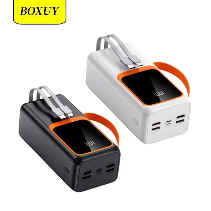 CMOPOL PD-61 60000 mAh Power Bank with Integrated Multi Charging Cables - Black and White